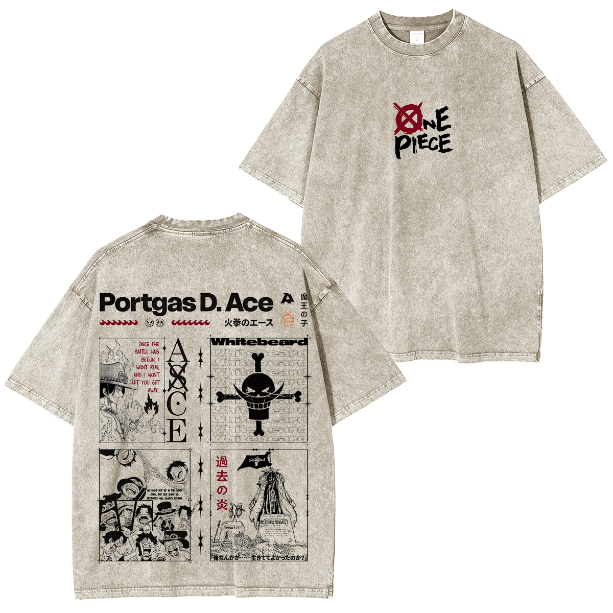 ONE PIECE:Juan Pablo Ibarra Avalos Vintage washed T-shirt/Crewneck/Hoodie