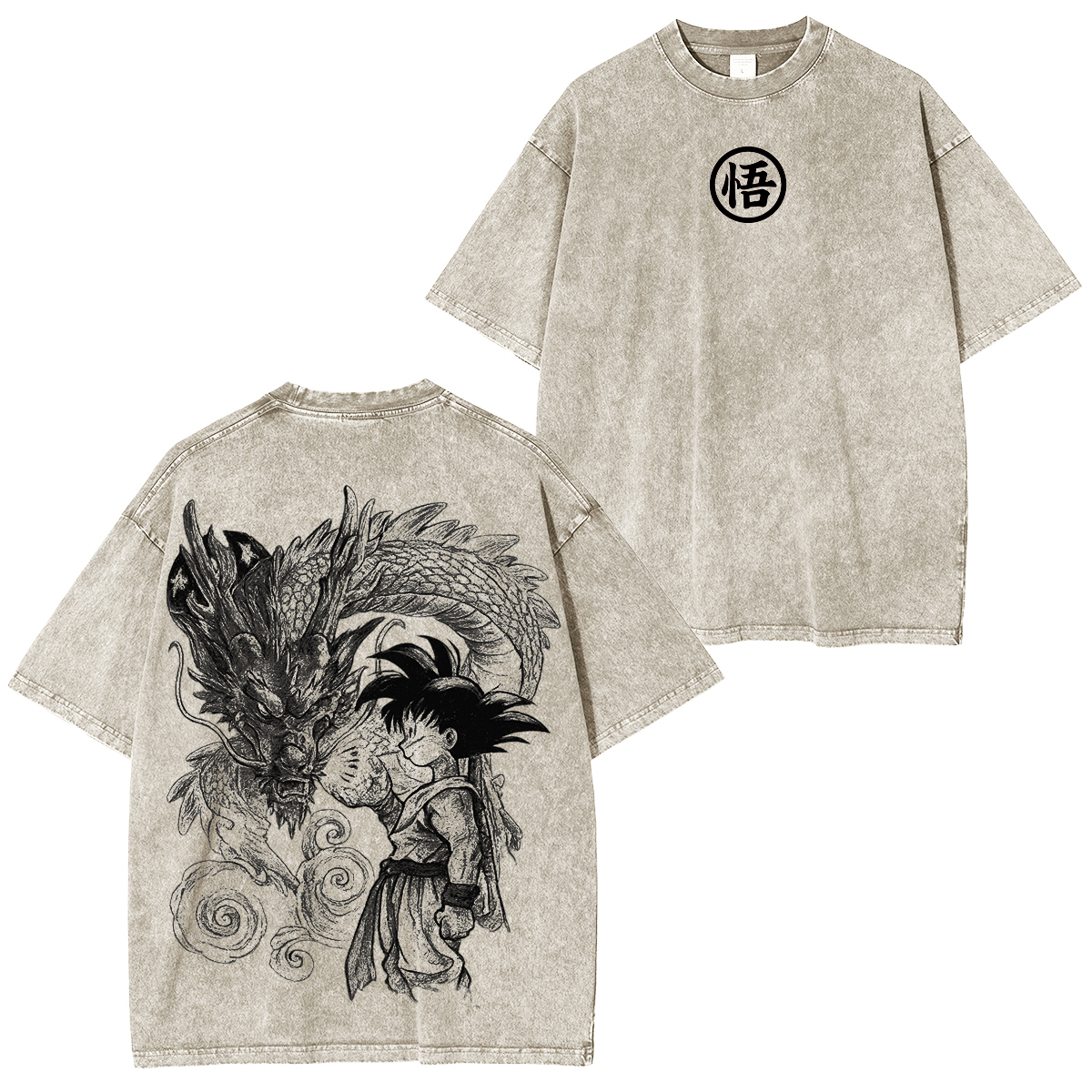 Goku’s Timeless Energy,Dragon Ball Washed T-Shirt