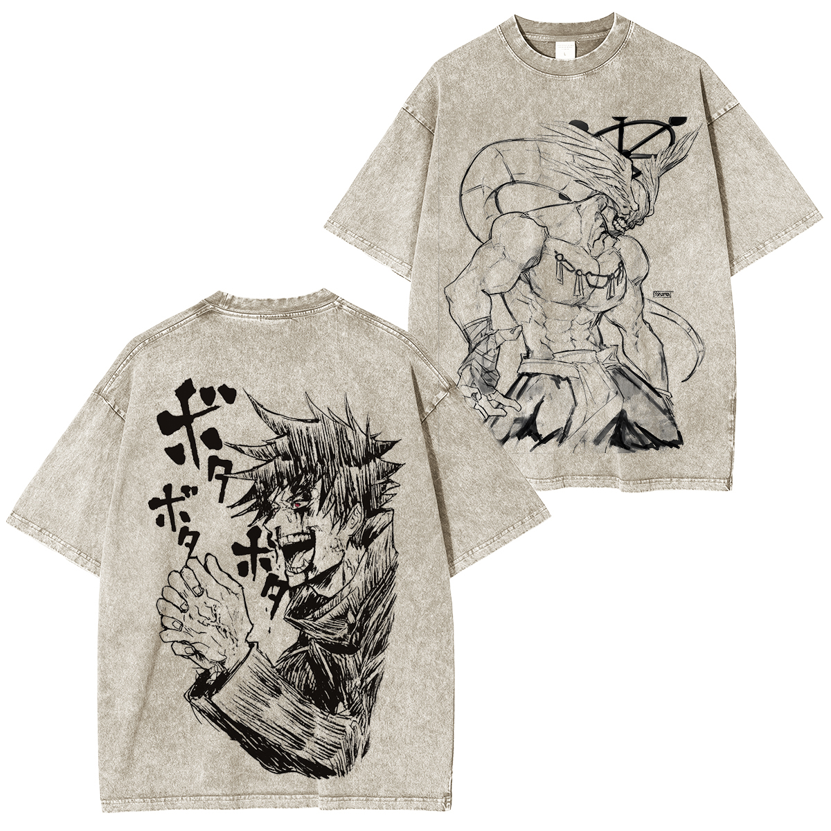 Makora Jujut Sukaisen Vintage washed T-shirt/Crewneck/Hoodie