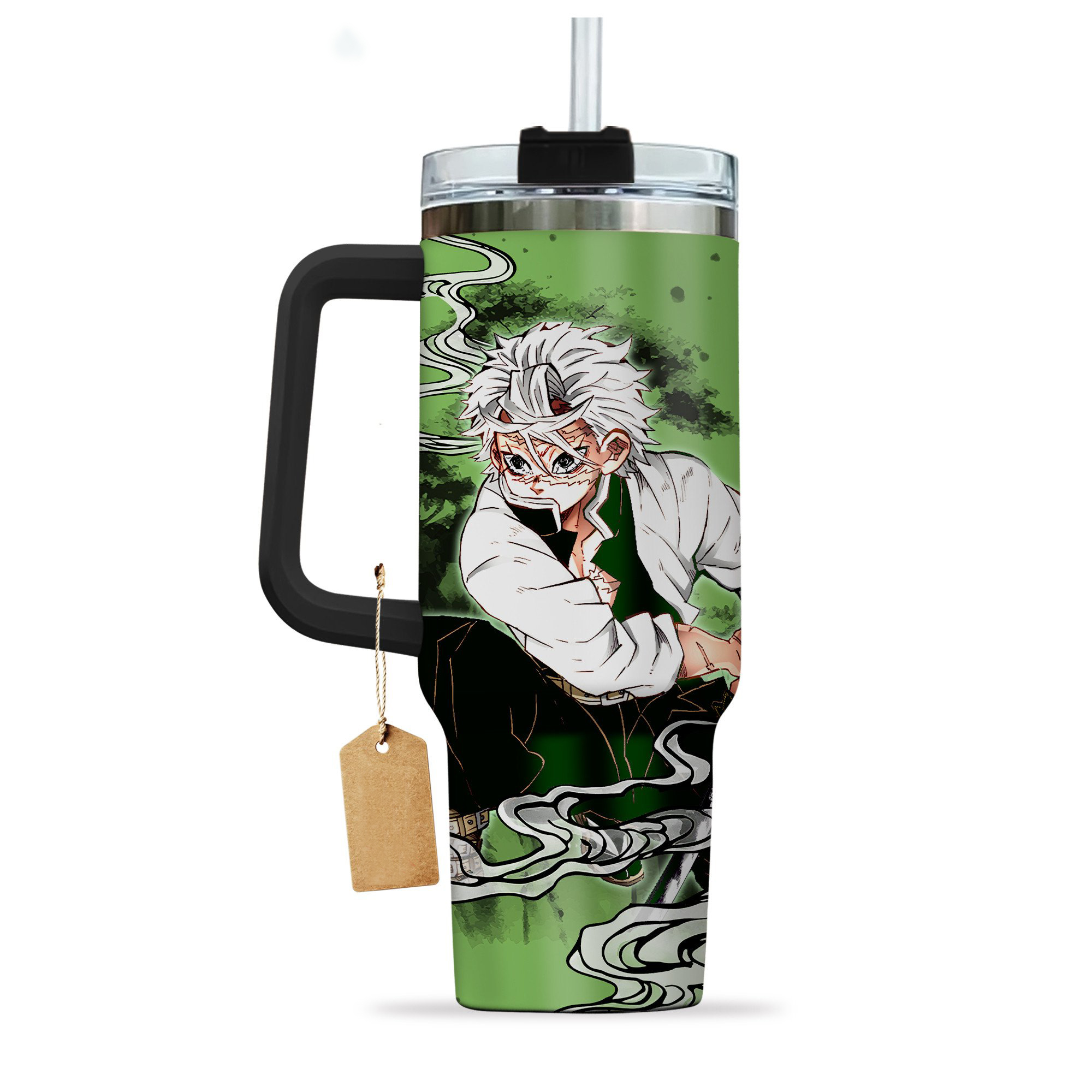Demon Slayer Muichiro Tokito Kimestu no Yaiba 30oz or 40oz Stainless Steel Tumbler With Handle HG