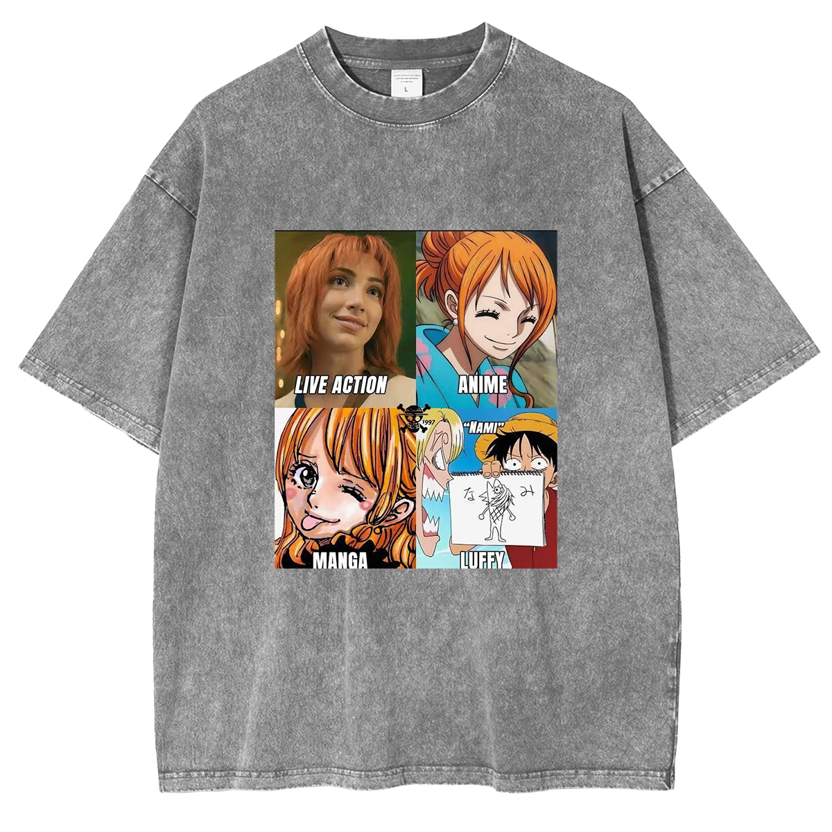 LIVE ACTION LUFFY MANG One Piece Vintage Washed T-shirt/Crewneck/Hoodie