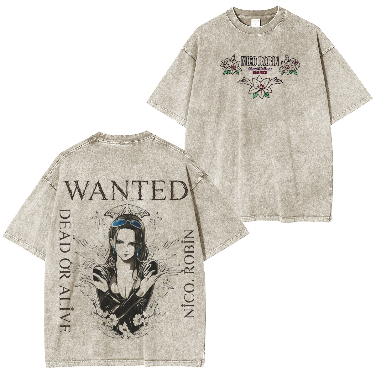 ONE PIECE Nico Robin Vintage Washed Tee