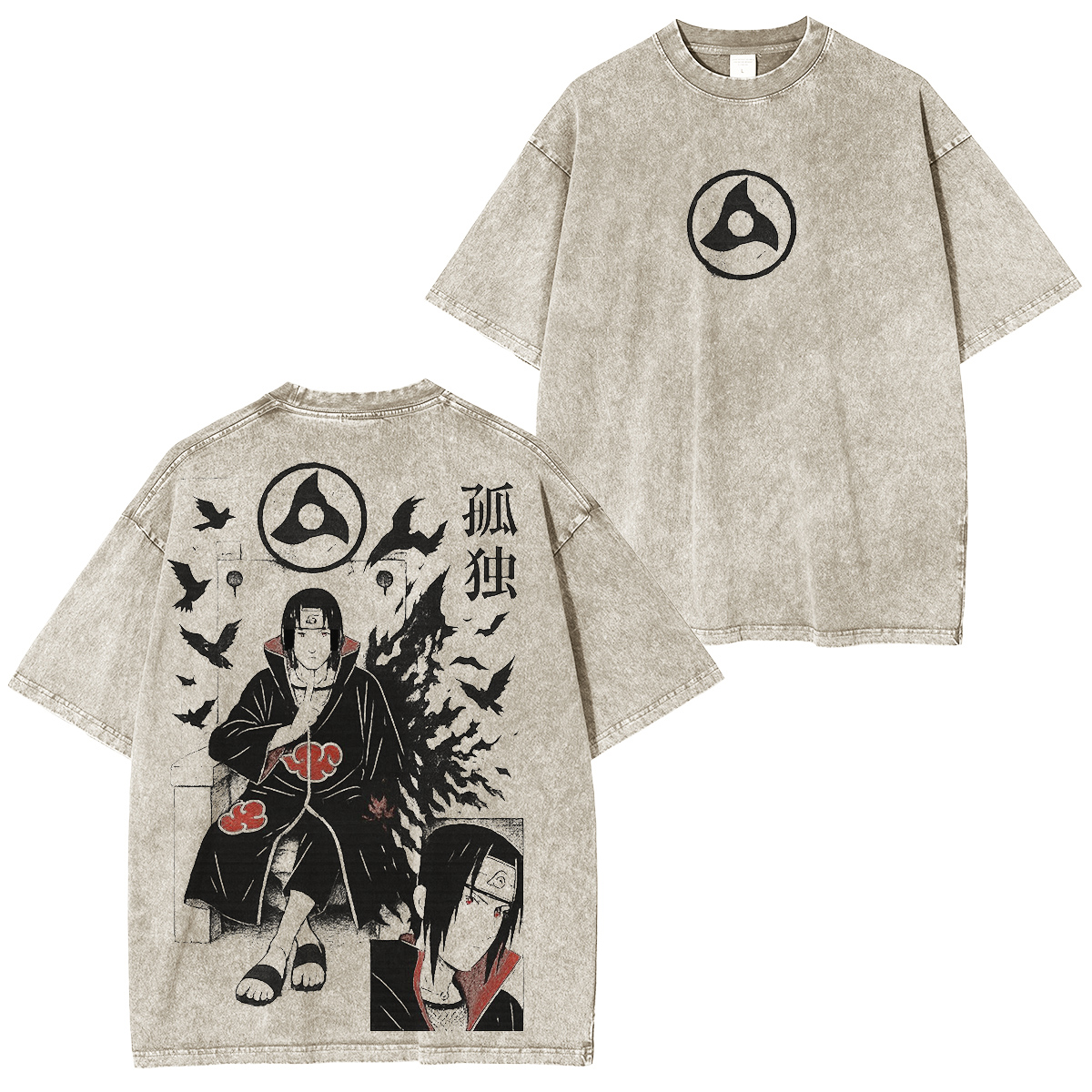 Retro Vintage Uchiha Itachi Naruto washed T-shirt/Crewneck/Hoodie