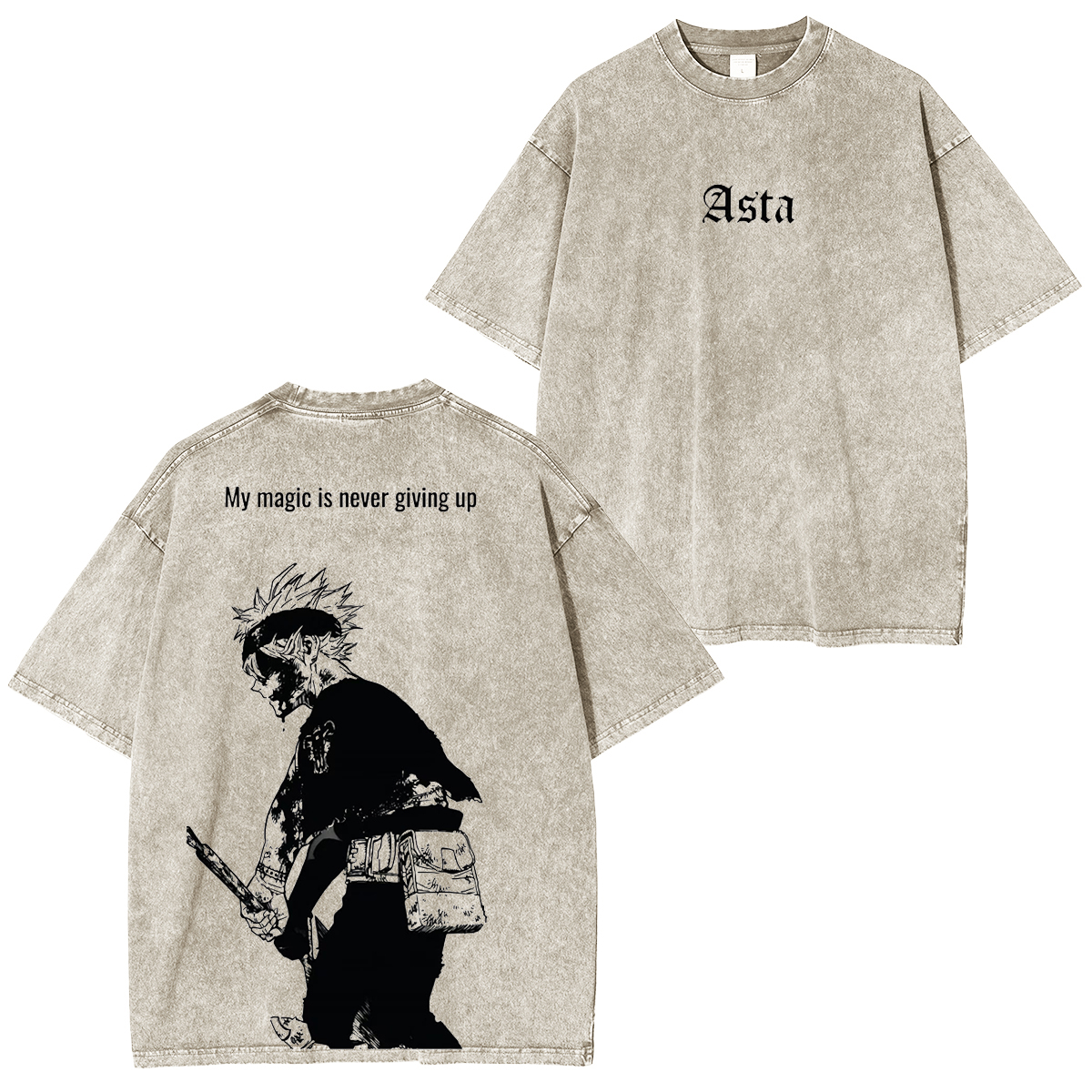 Black Clover Aska Vintage washed T-shirt/Crewneck/Hoodie