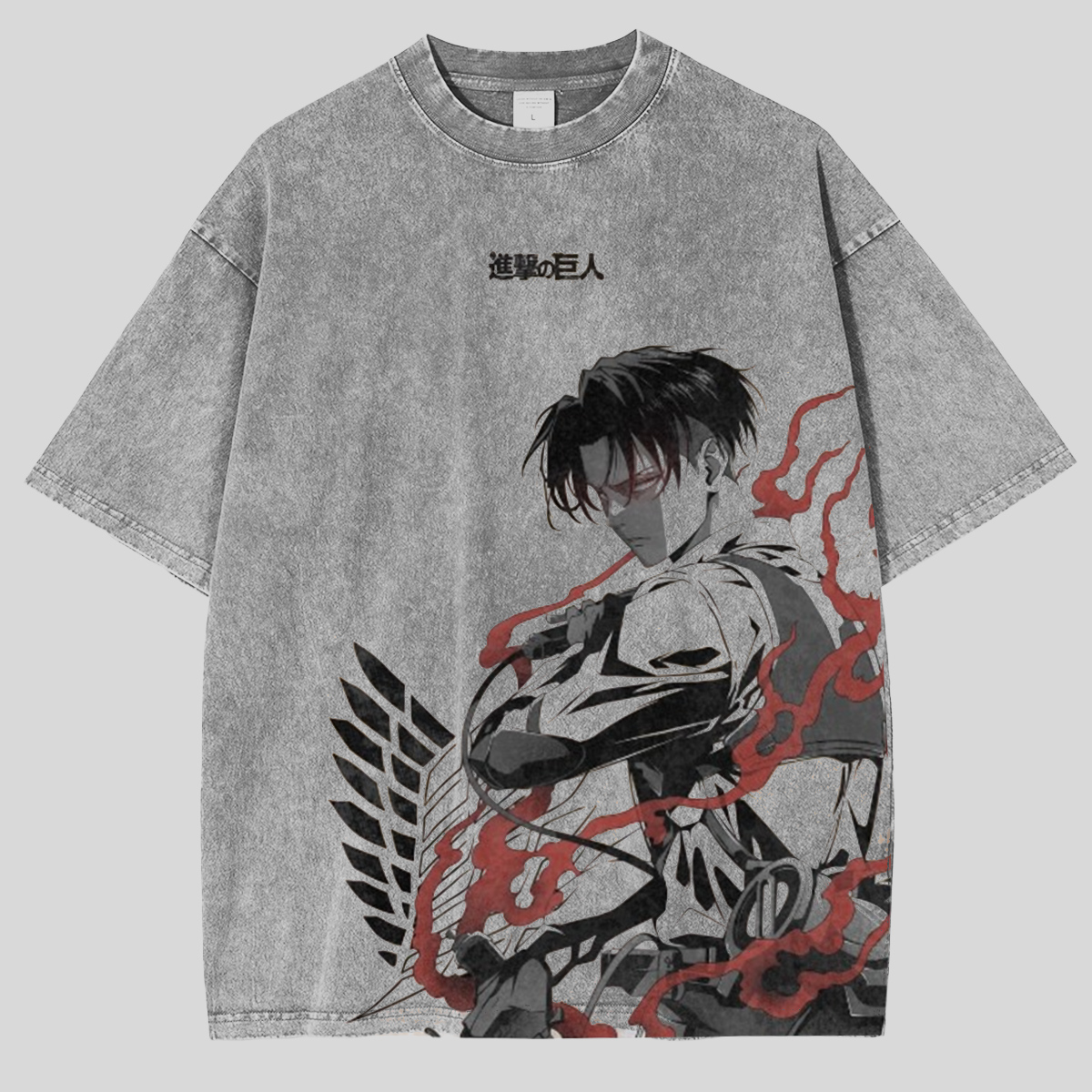 Attack on Titan Levi Ackerman Vintage Washed Unisex T-Shirt