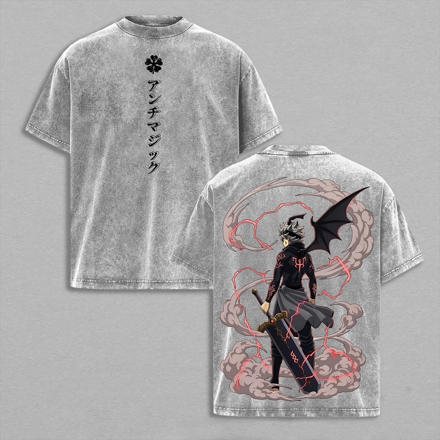 Asta Black Clover Anime Washed T-shirt
