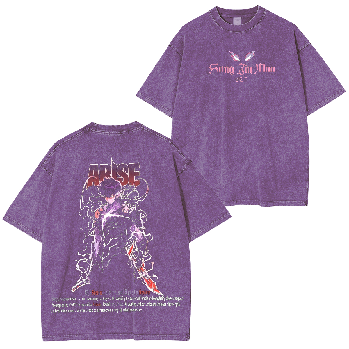 Solo Leveling ARISE Vintage washed T-shirt/Crewneck/Hoodie