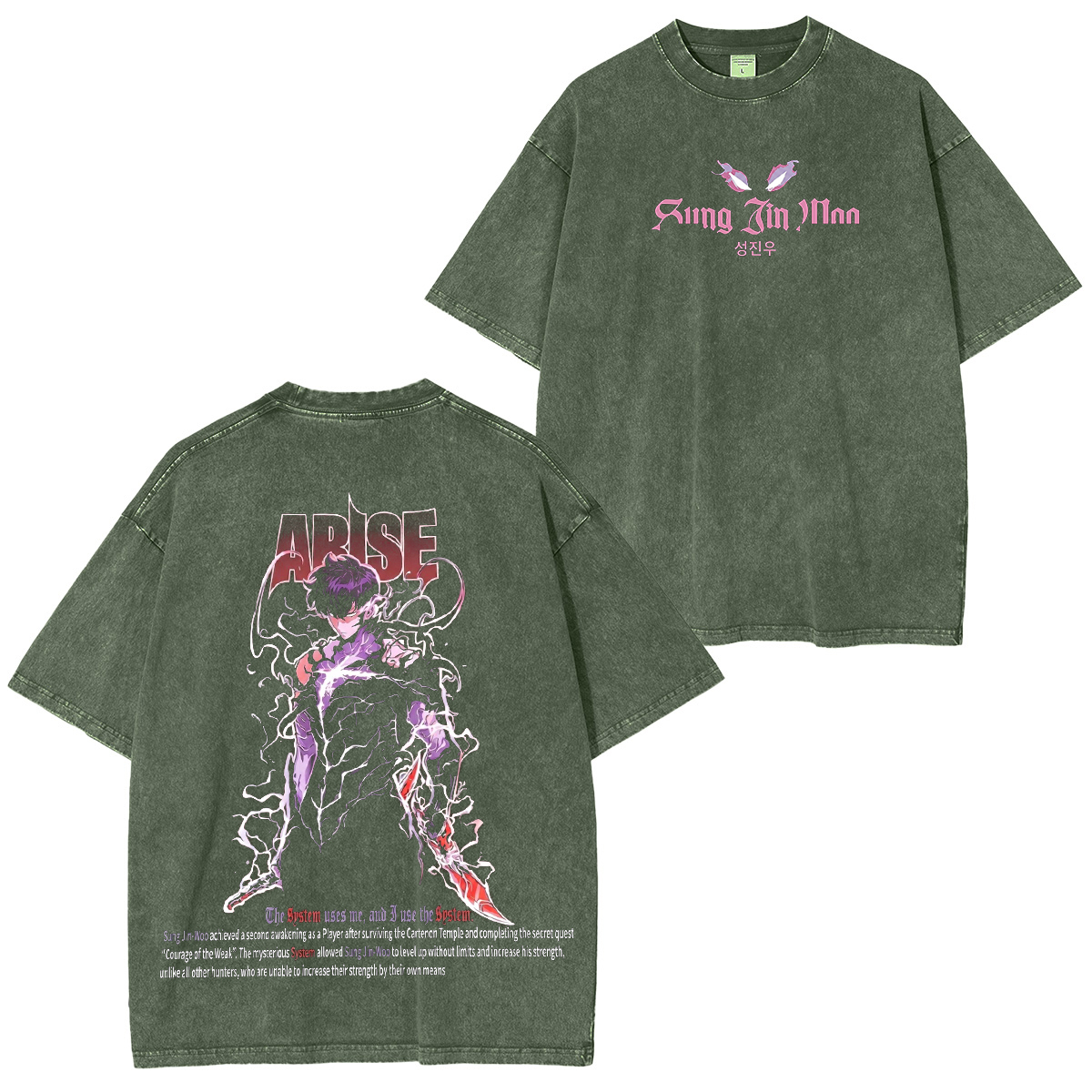 Solo Leveling ARISE Vintage washed T-shirt/Crewneck/Hoodie