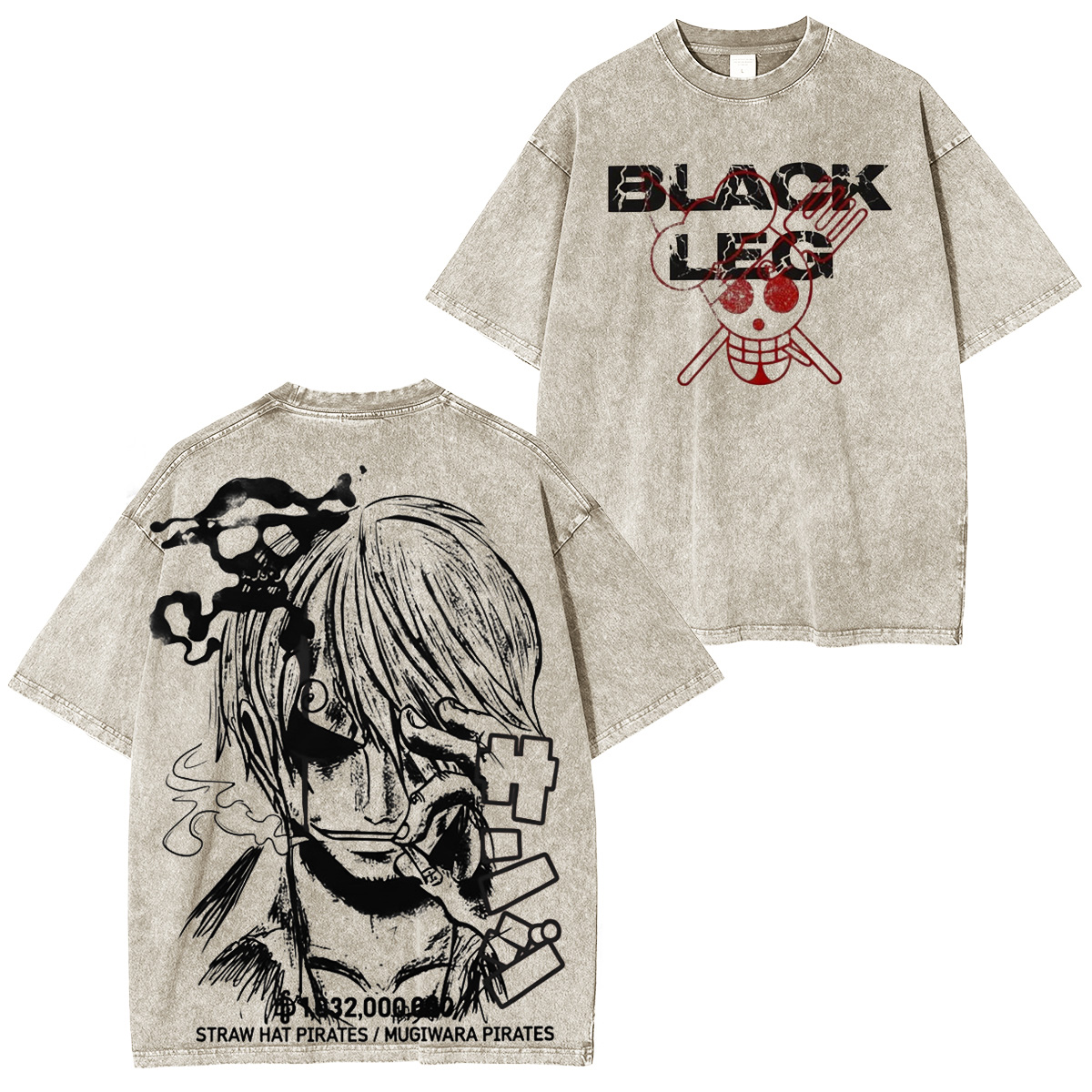 One Piece Sanji Washed T-shirt/Crewneck/Hoodie