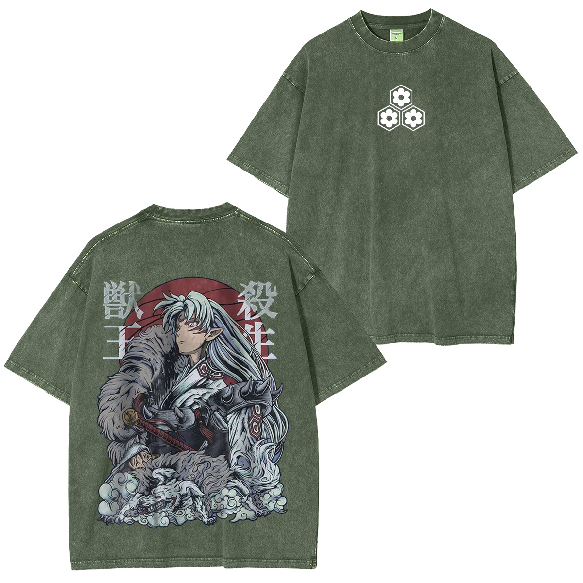 Inuyasha Vintage Unisex  Washed T-Shirt