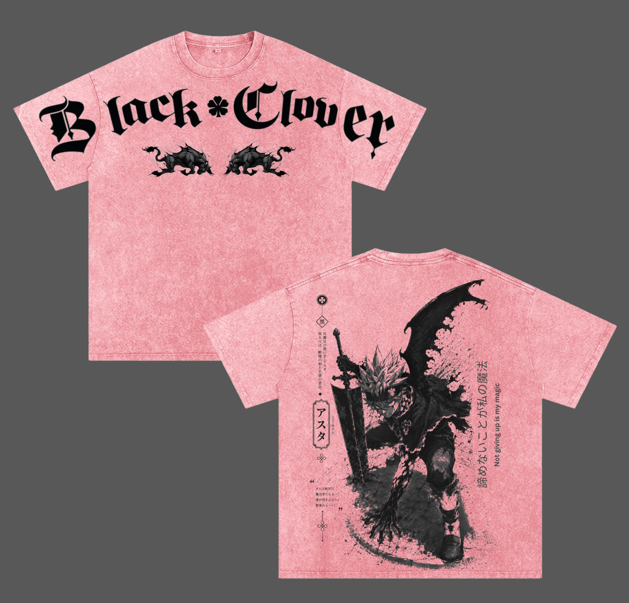 Black Clover Aska Vintage washed T-shirt/Crewneck/Hoodie