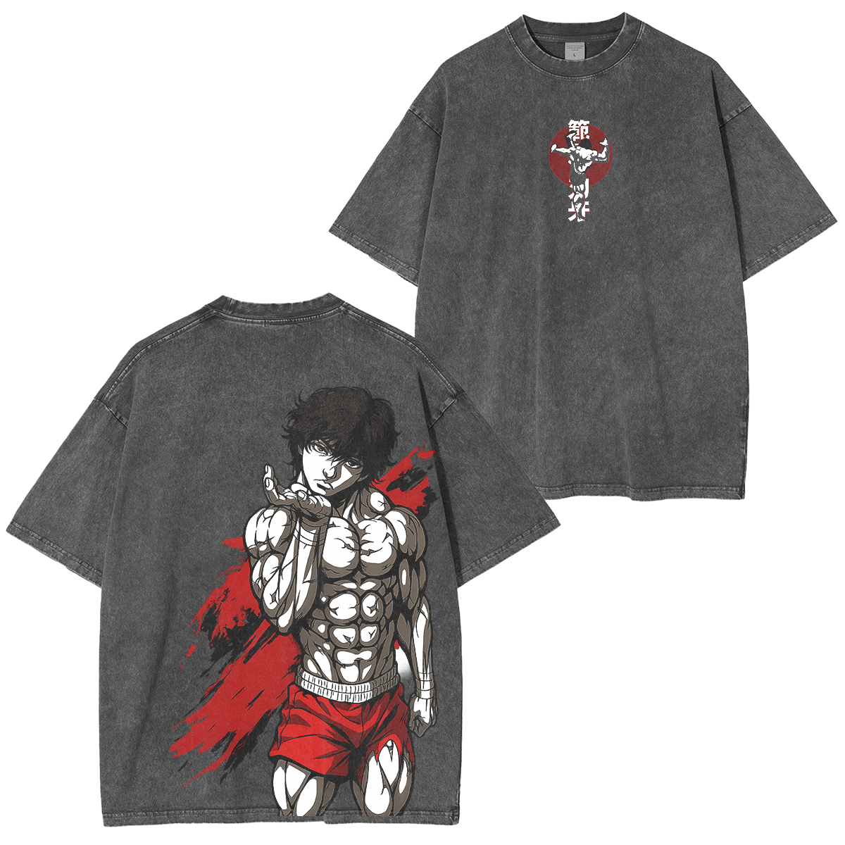 Baki Hanma Unisex Anime Manga Vintage Unisex Washed T-Shirt