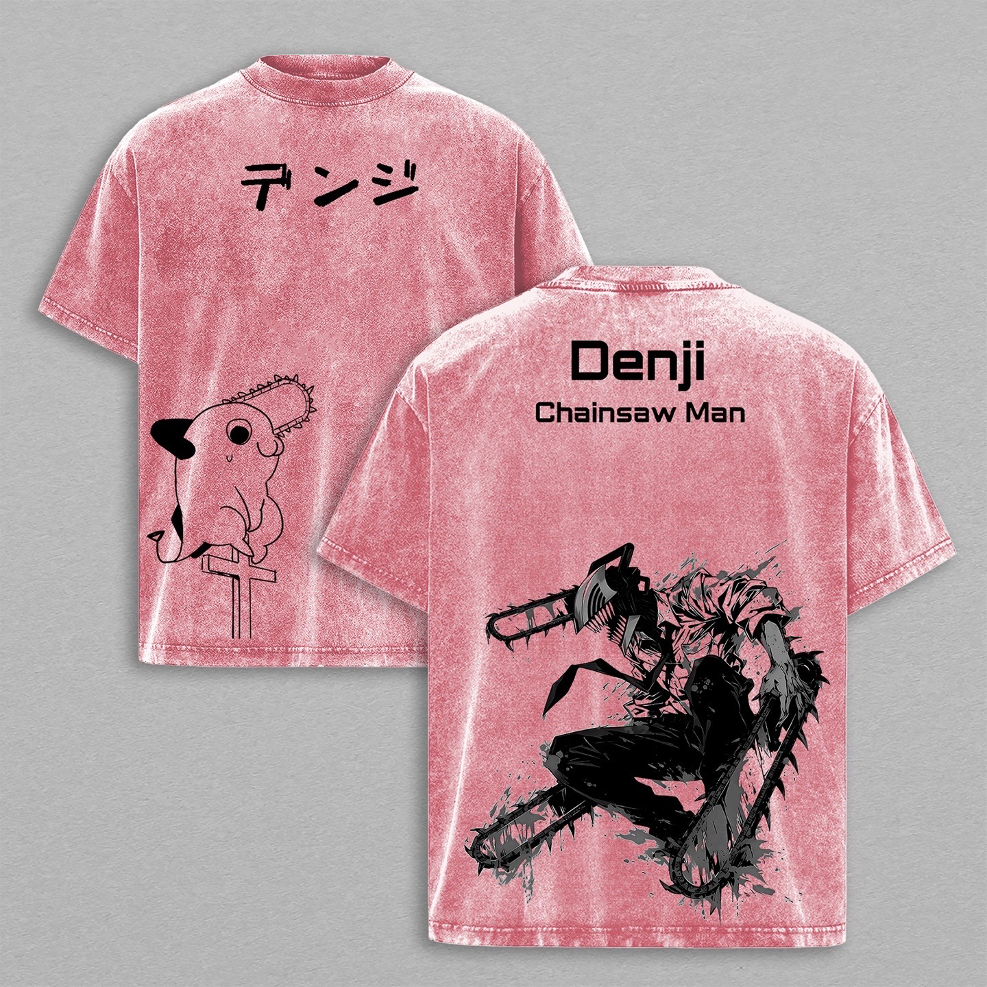 Denji Chainsaw Man Vintage Washed T-shirt/Crewneck/Hoodie