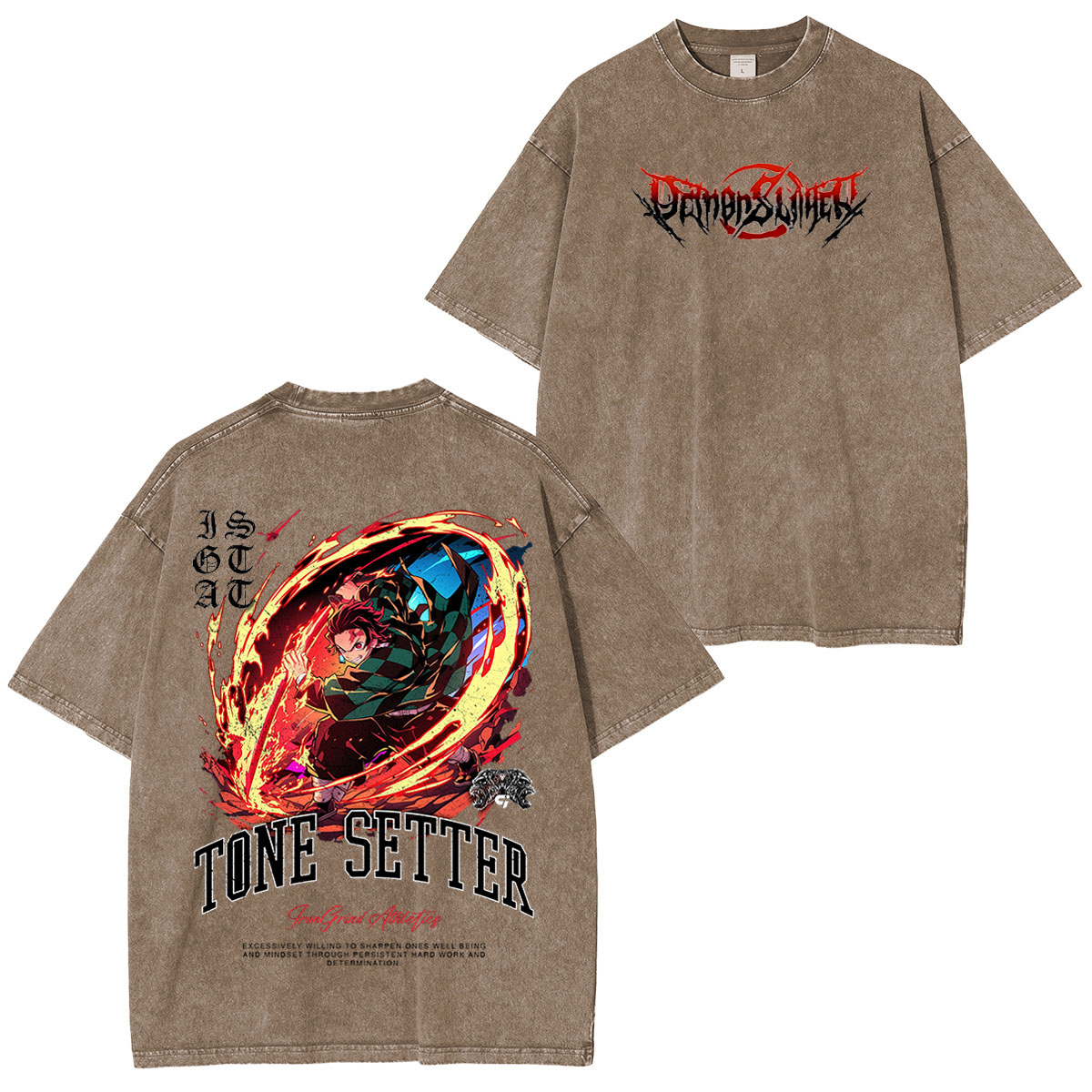 Anime Movie Demon Slayer Vintage Washed T-shirt/Crewneck/Hoodie