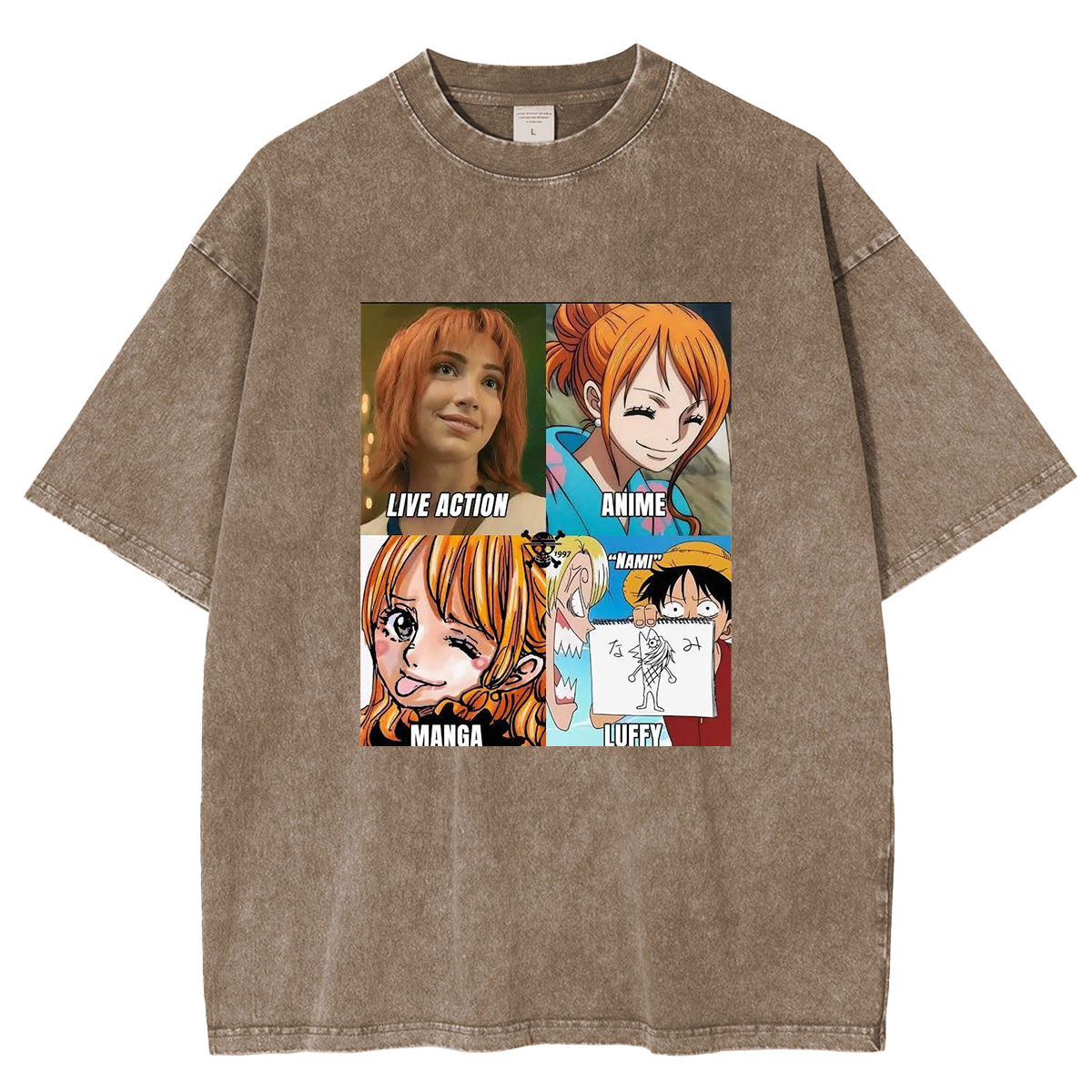 LIVE ACTION LUFFY MANG One Piece Vintage Washed T-shirt/Crewneck/Hoodie