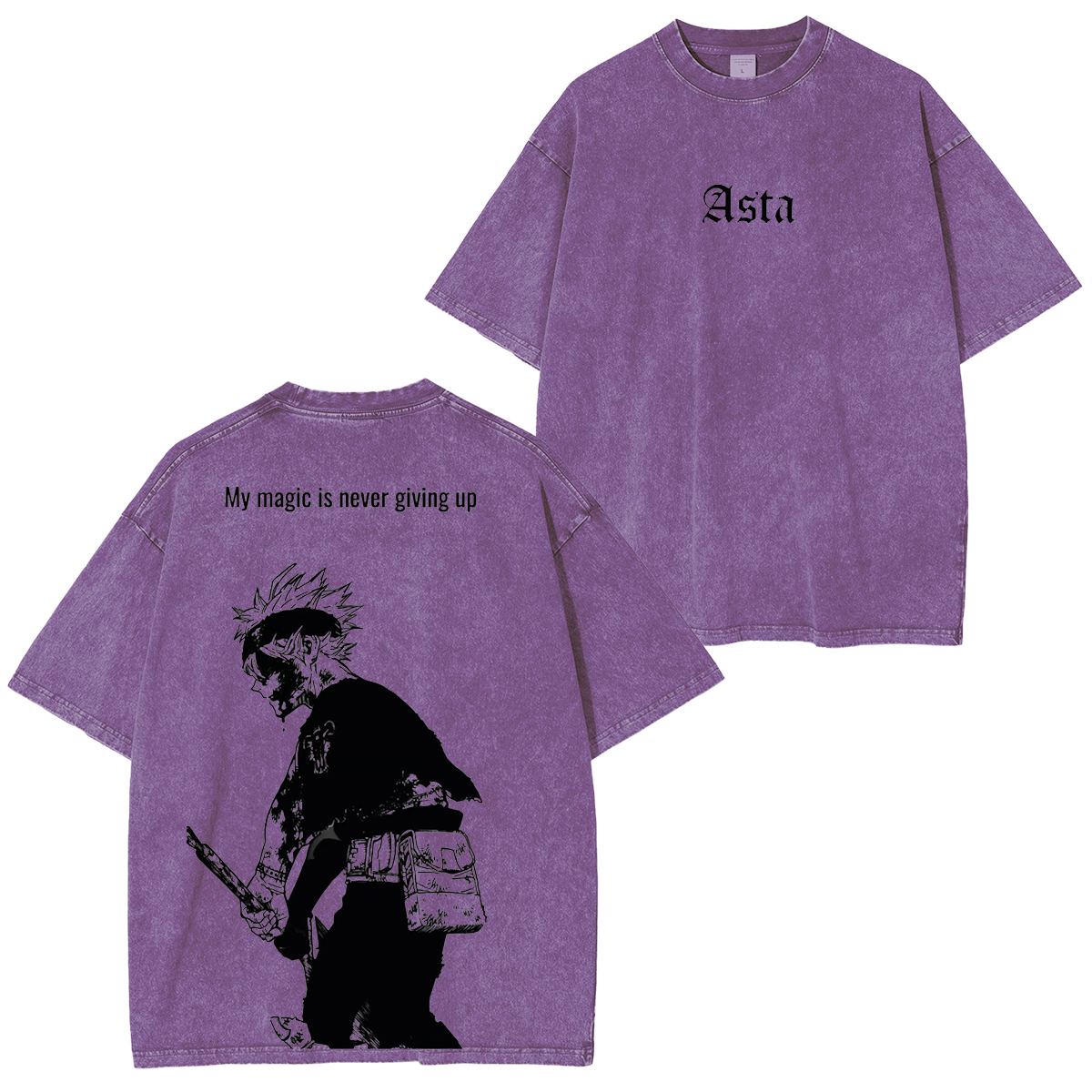 Black Clover Aska Vintage washed T-shirt/Crewneck/Hoodie