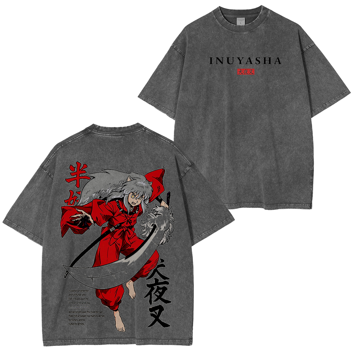 Inuyasha Vintage Unisex  Washed T-Shirt