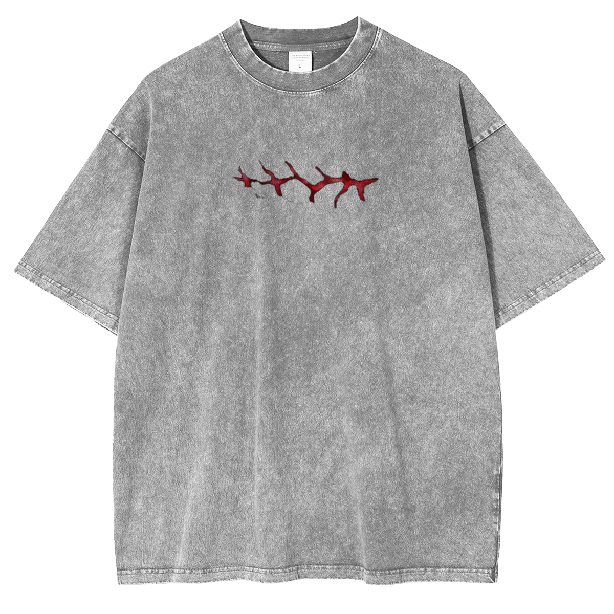 Black Clover ASTA Anime Double Printed Vintage Washed Tee Unisex T-shirt