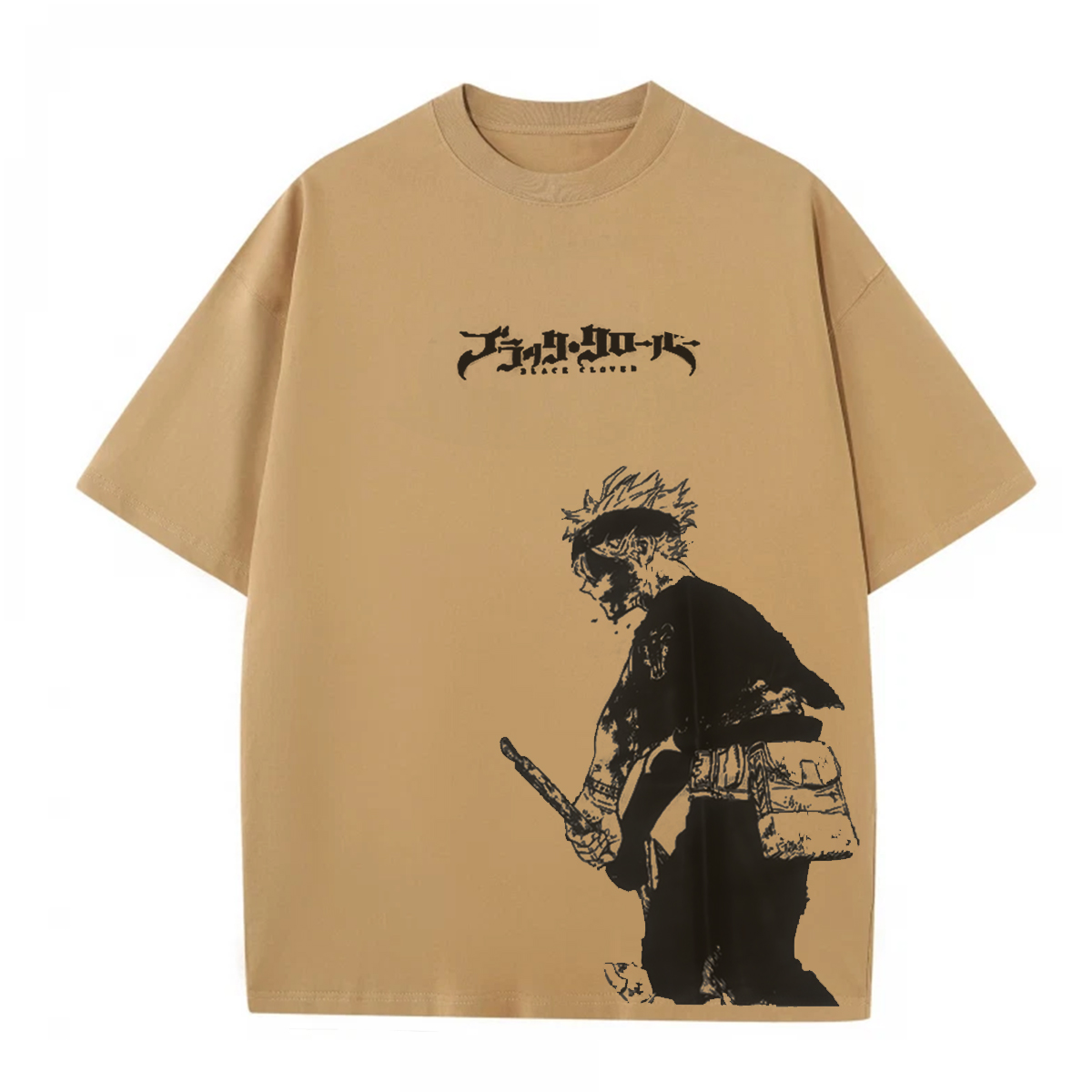 Asta x Black Bulls Black Clover Anime Double Printed Vintage Washed Tee Unisex