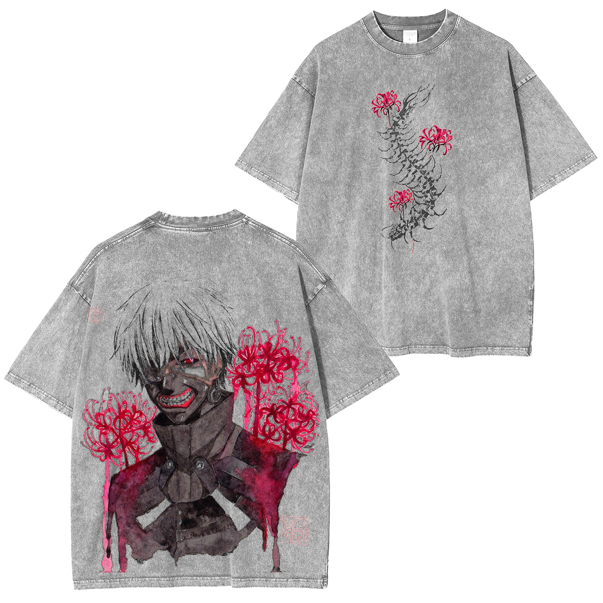Tokyo Ghoul Anime Unisex Washed T-Shirt