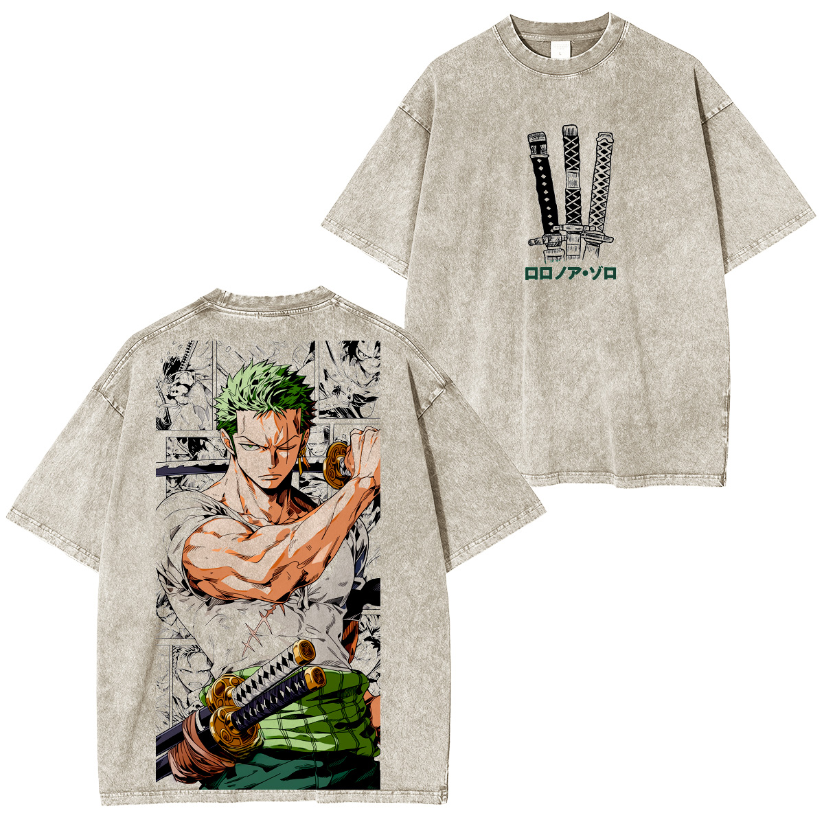 One Piece Roronoa Zoro Vintage washed T-shirt/Crewneck/Hoodie