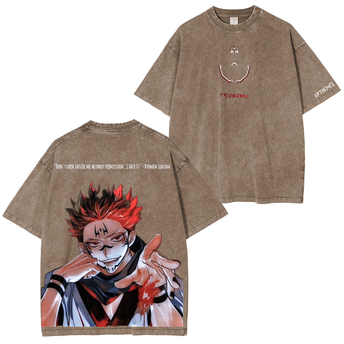 Jujutsu Kaisen :Ryomen Sukuna Vintage washed T-shirt/Crewneck/Hoodie