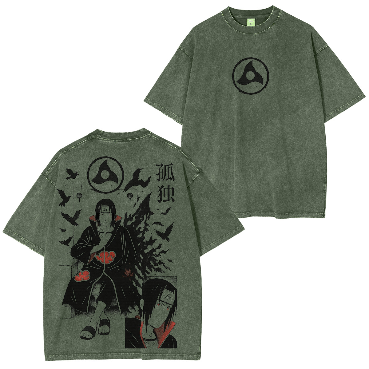 Retro Vintage Uchiha Itachi Naruto washed T-shirt/Crewneck/Hoodie
