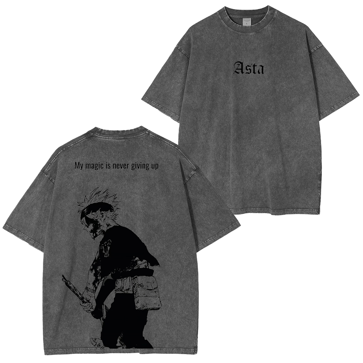 Black Clover Aska Vintage washed T-shirt/Crewneck/Hoodie