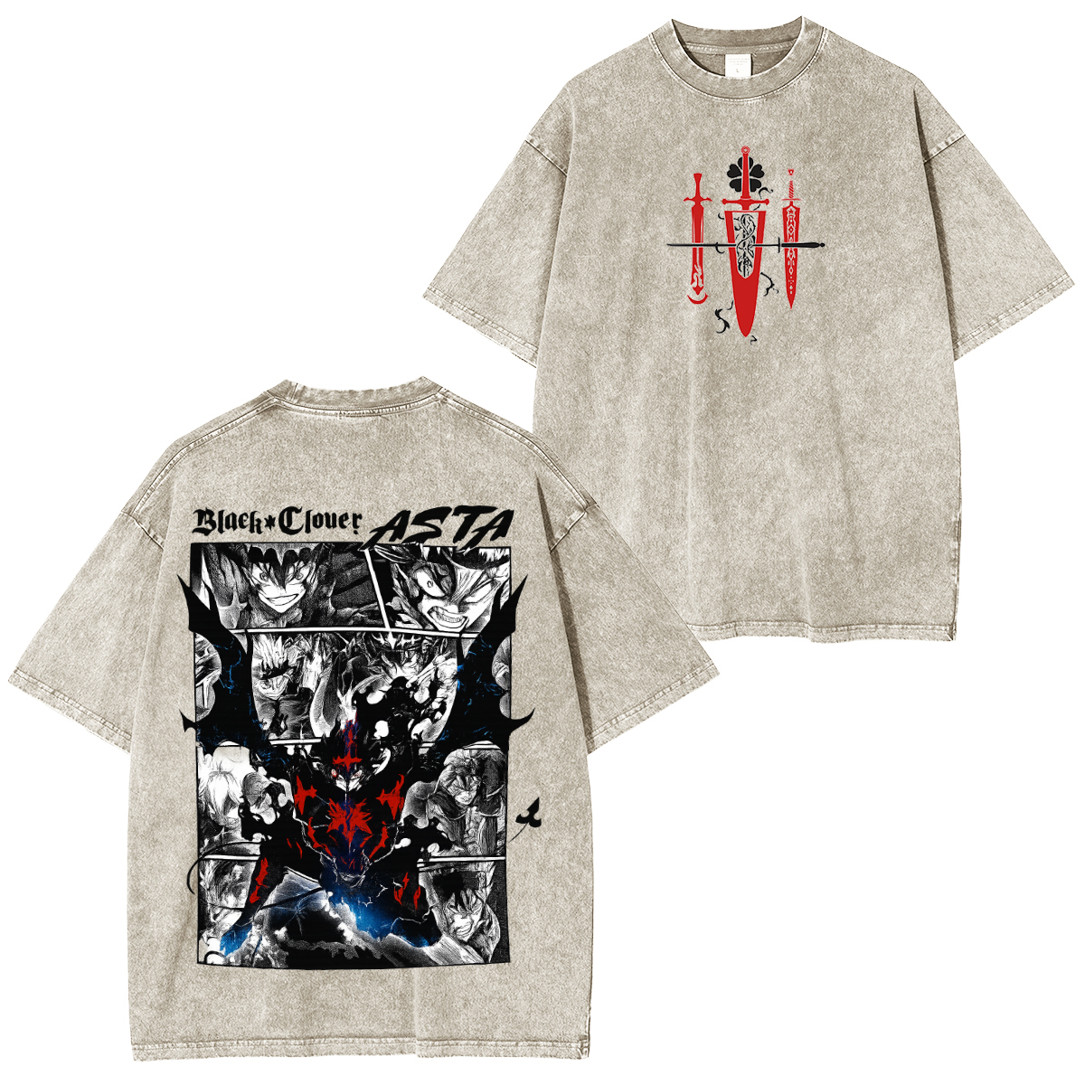 Black Clover Unisex Washed T-Shirt