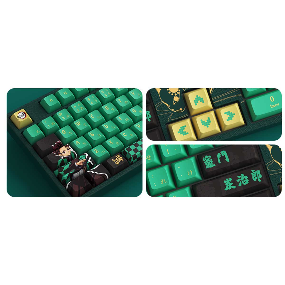 Demon Slayer Tanjirou 5108B Plus Multi-Modes RGB Hot-Swappable Mechanical Keyboard (Akko V3 Cream Yellow Pro)