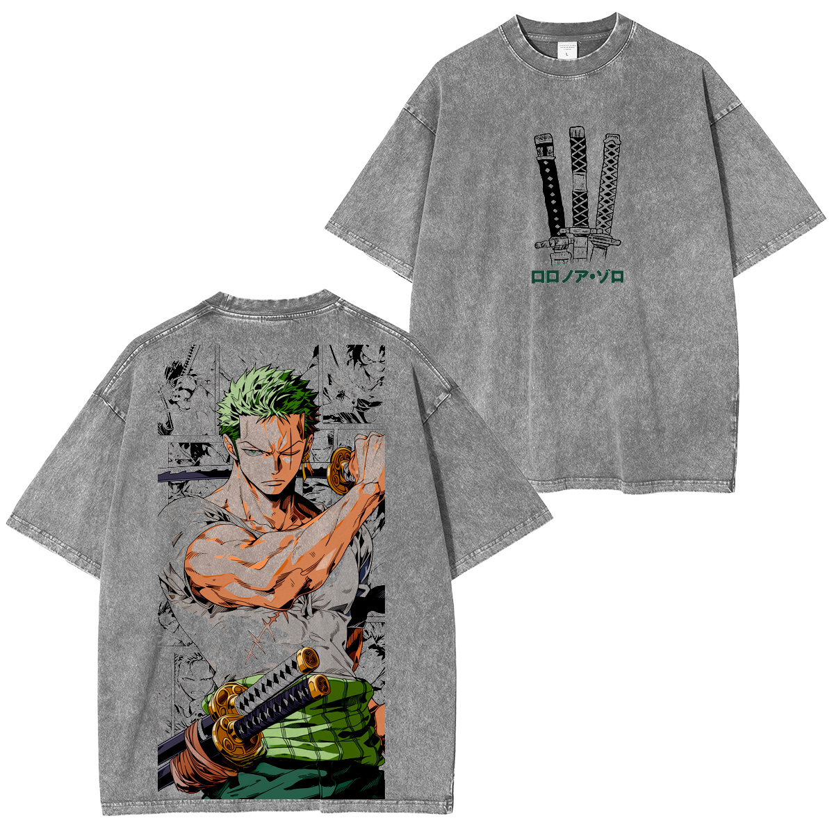 One Piece Roronoa Zoro Vintage washed T-shirt/Crewneck/Hoodie