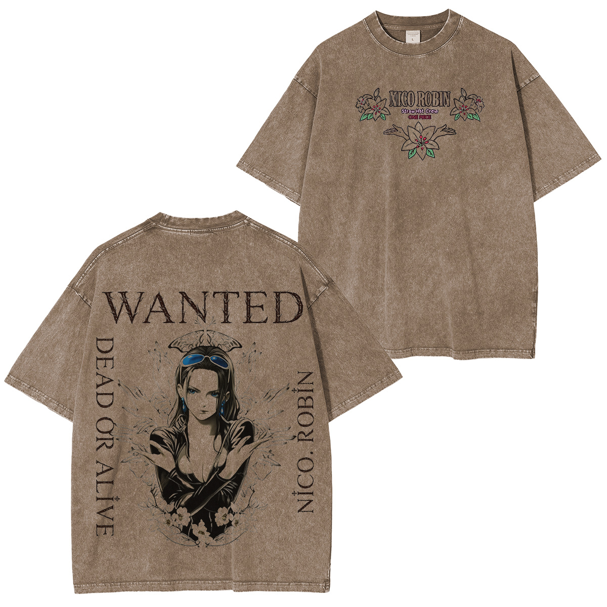 ONE PIECE Nico Robin Vintage Washed Tee