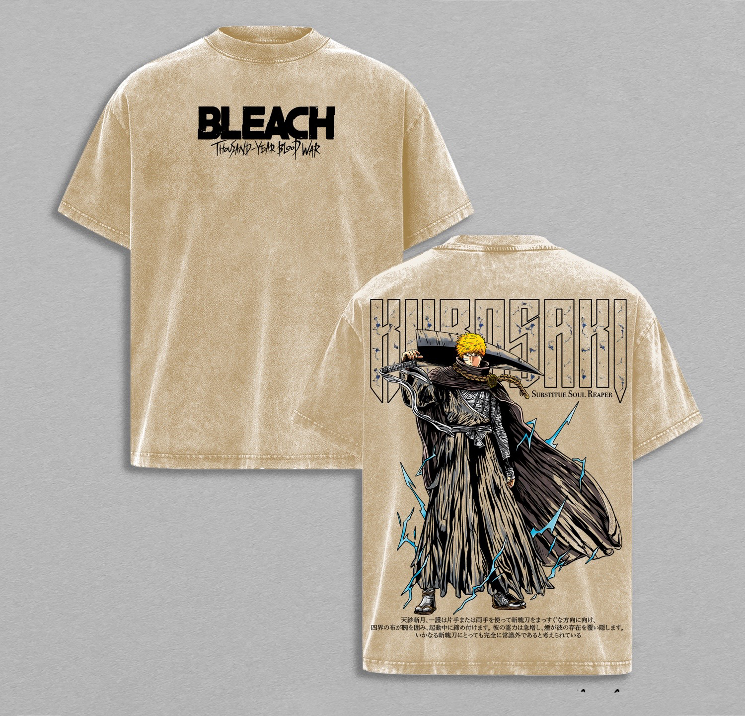 BLEACH :Ichigo Kurosaki Washed T-shirt/Crewneck/Hoodie