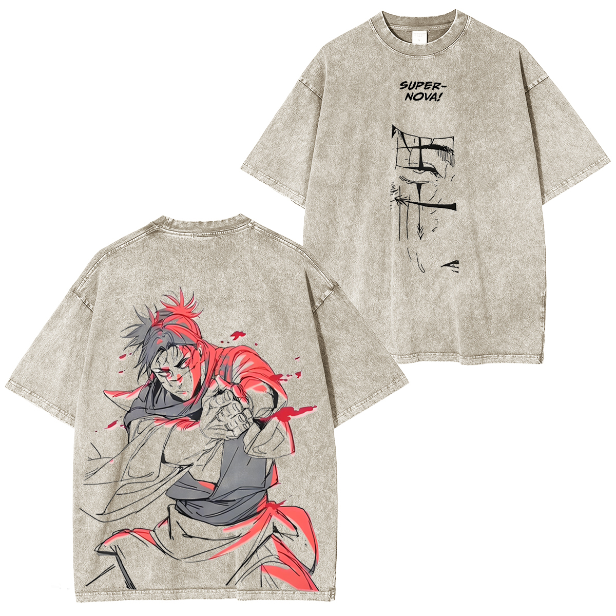 JujutsuKaisen Choso - JJK CursedWomb Anime Printed Vintage Washed Tee Unisex