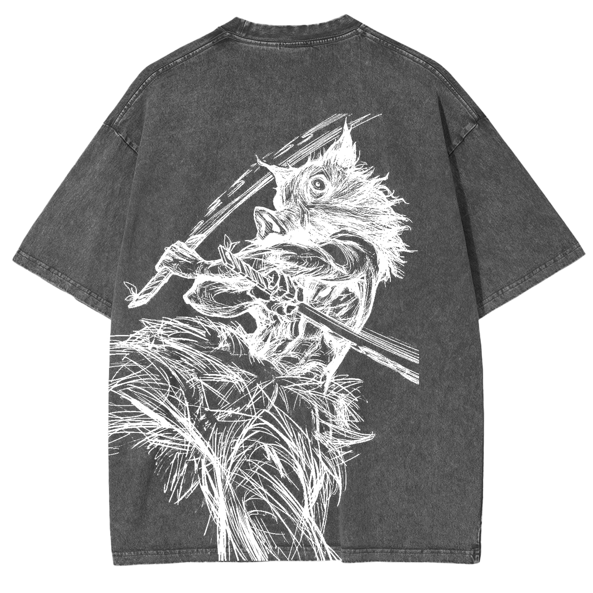 Naruto Anime Double Printed Vintage Washed Tee Unisex