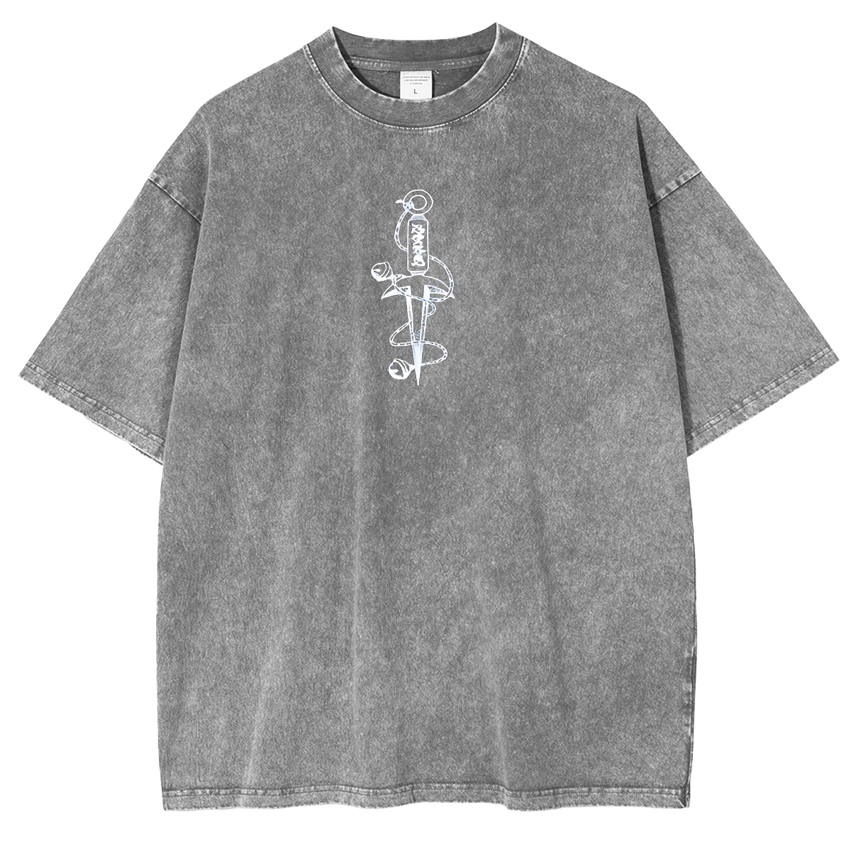 Namikaze Minato Naruto Anime Double Printed Vintage Washed Tee