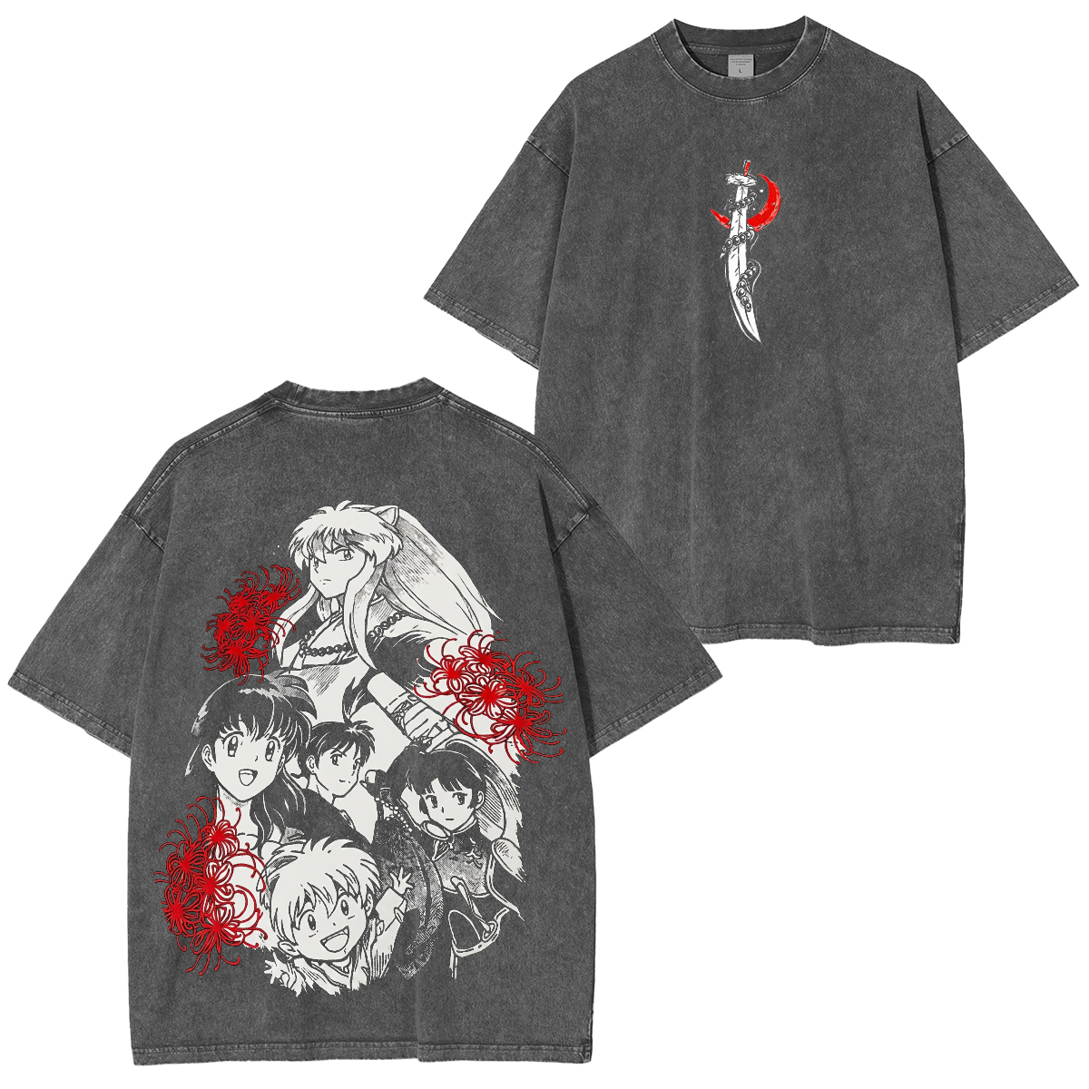 Inuyasha Vintage Unisex  Washed T-Shirt