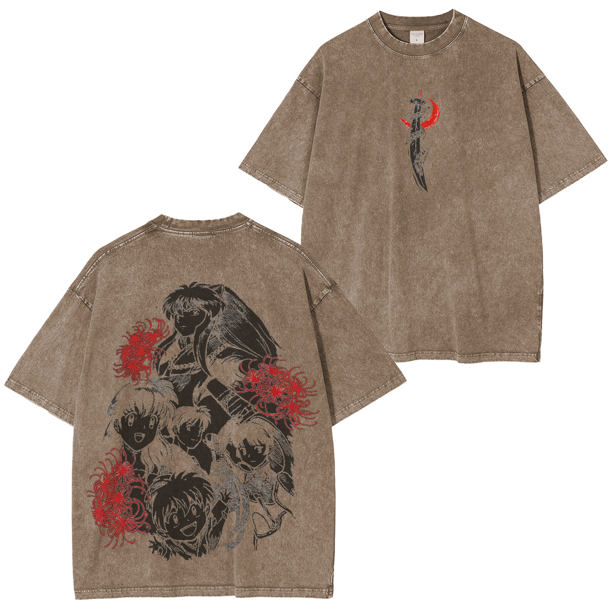 Inuyasha Vintage Unisex  Washed T-Shirt