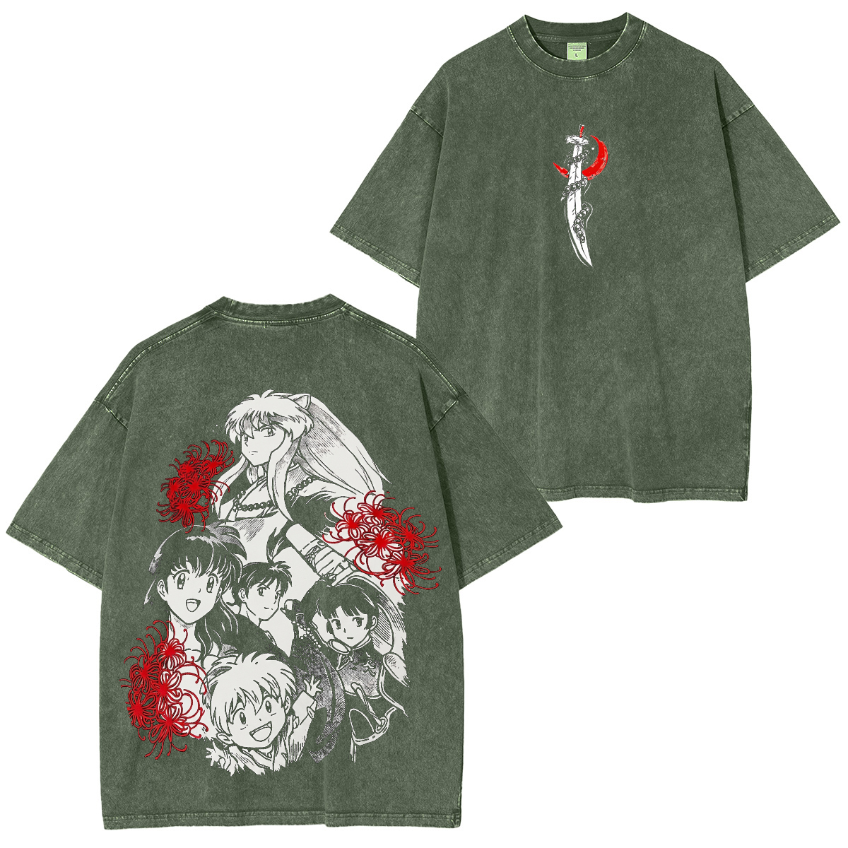 Inuyasha Vintage Unisex  Washed T-Shirt