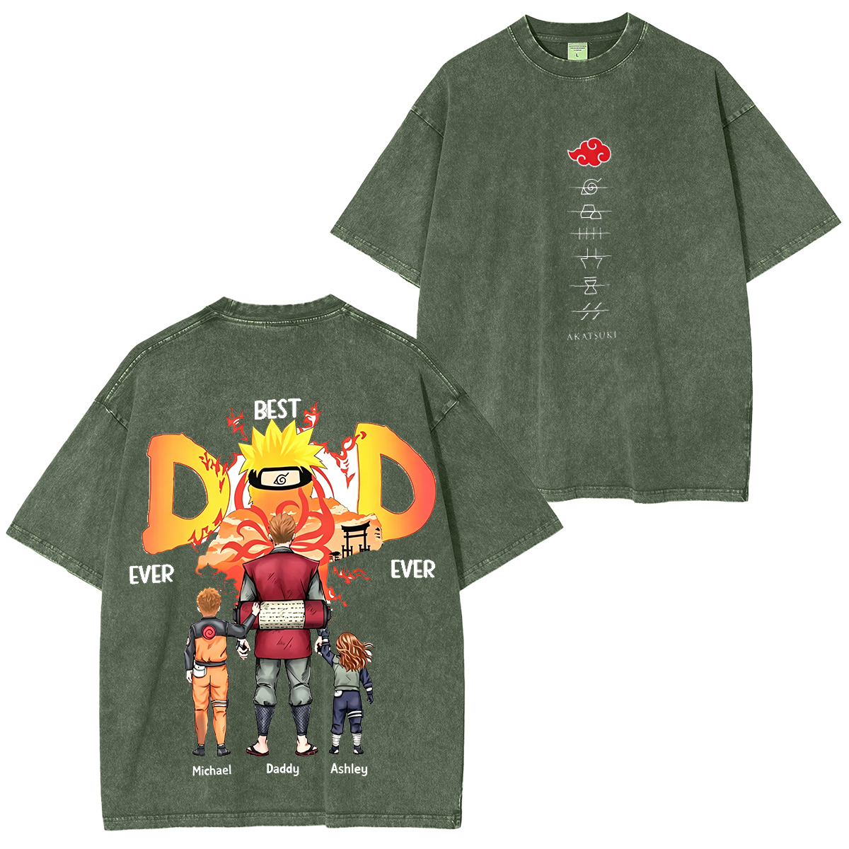 Naruto Anime Washed T-shirt/Hoodie