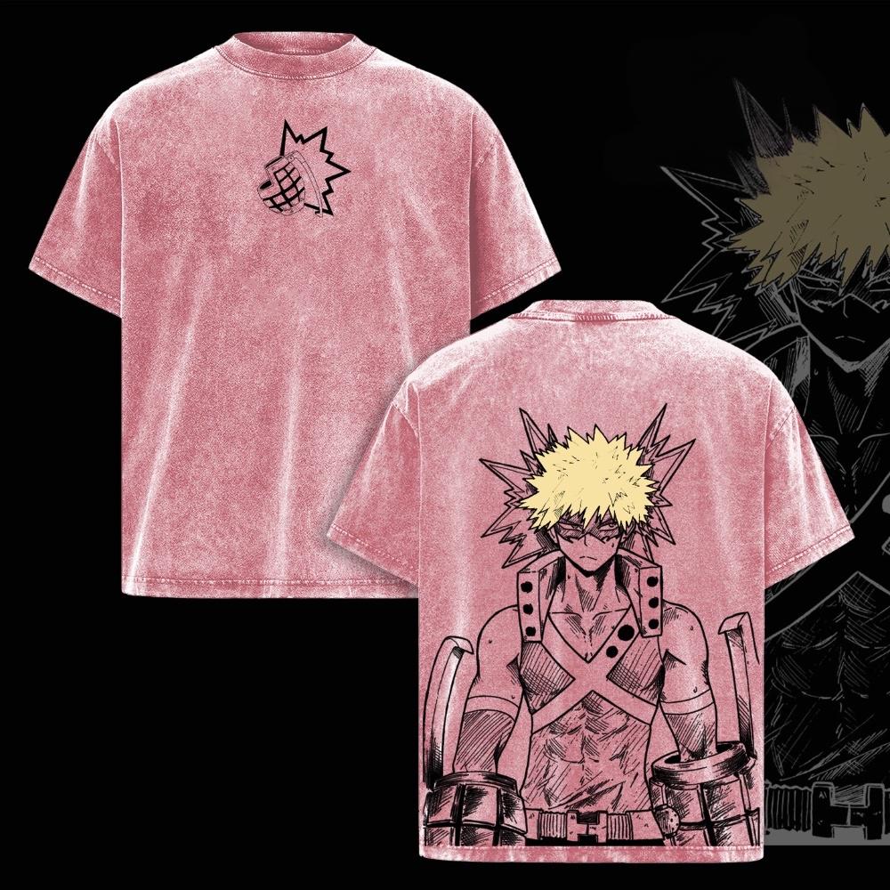 Katsuki Bakugo My Hero Academia Vintage Washed T-shirt/Crewneck/Hoodie