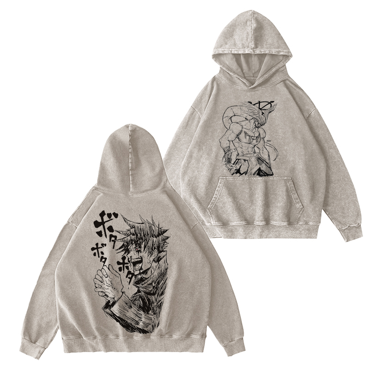 Makora Jujut Sukaisen Vintage washed T-shirt/Crewneck/Hoodie