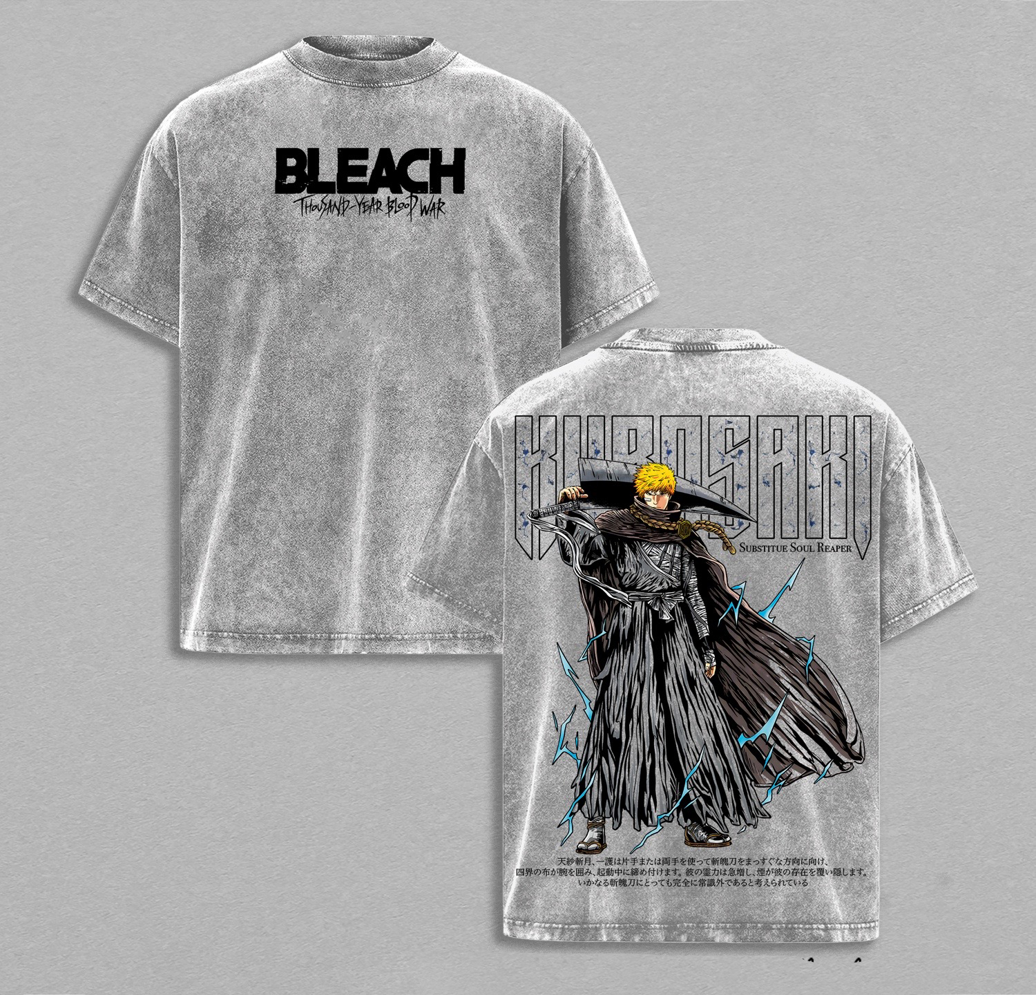 BLEACH :Ichigo Kurosaki Washed T-shirt/Crewneck/Hoodie