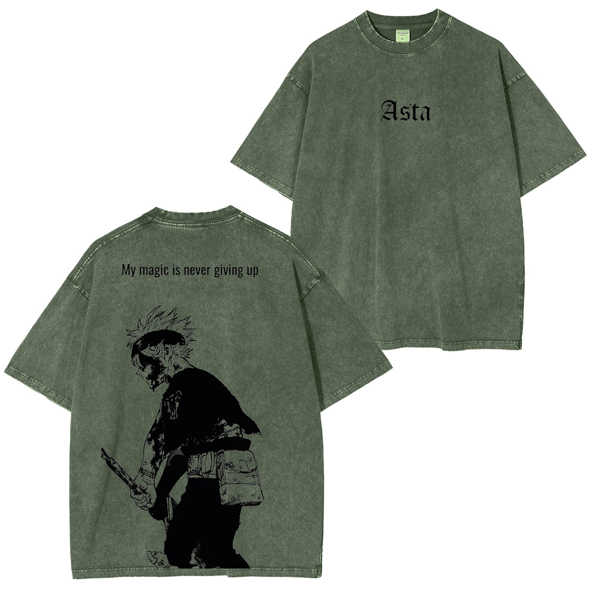 Black Clover Aska Vintage washed T-shirt/Crewneck/Hoodie