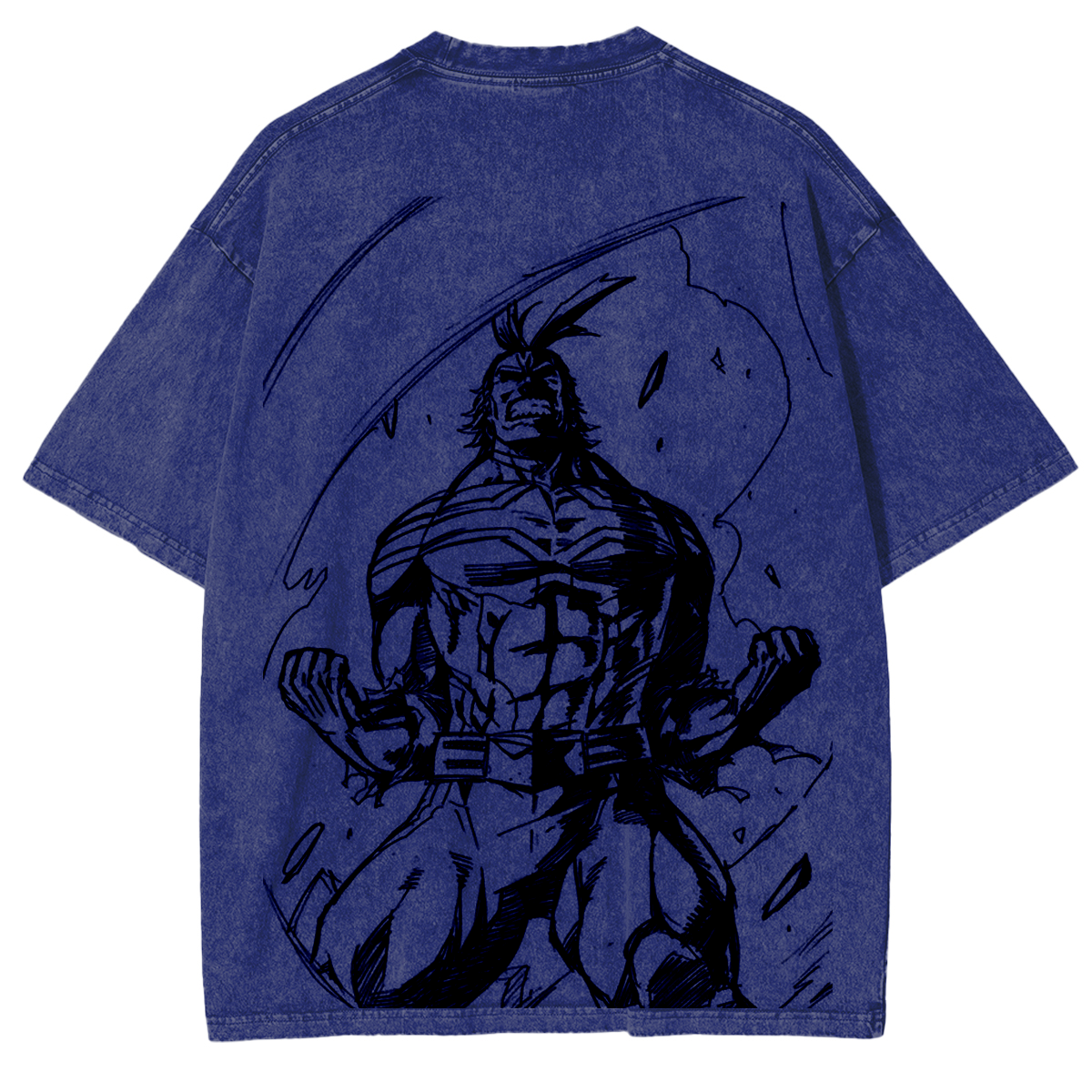 My Hero Academia Double Print Oversize Anime Manga Acid Washed Cotton T-ShirtDouble Print Oversize Anime Manga Acid Washed Cotton T-Shirt