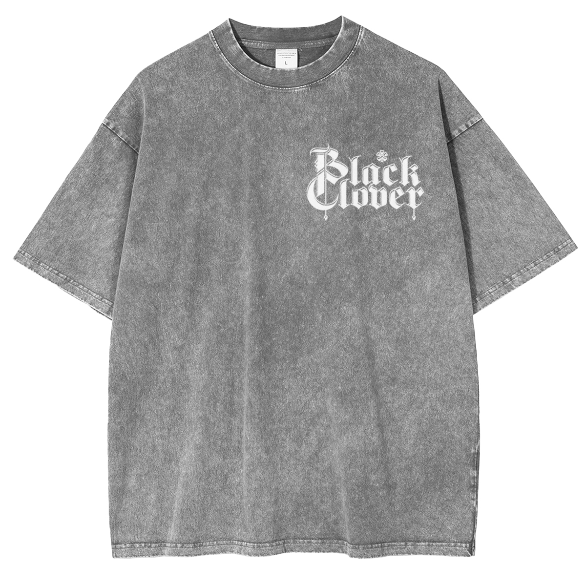 Black Clover Vintage Washed Oversize T-Shirt