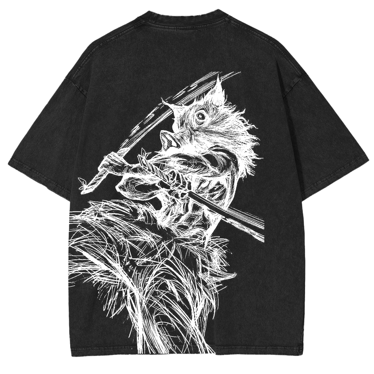 Naruto Anime Double Printed Vintage Washed Tee Unisex