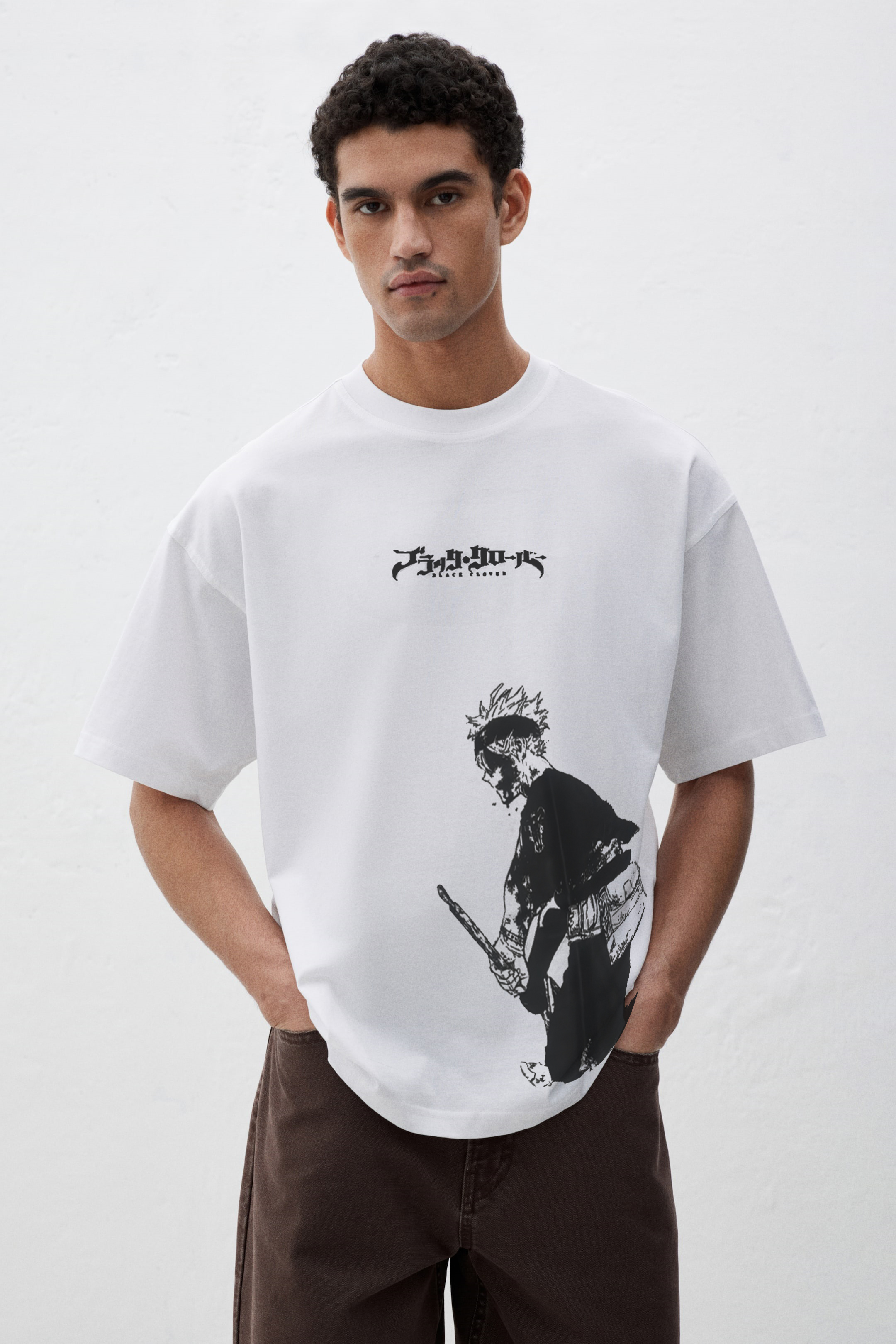 Asta x Black Bulls Black Clover Anime Double Printed Vintage Washed Tee Unisex