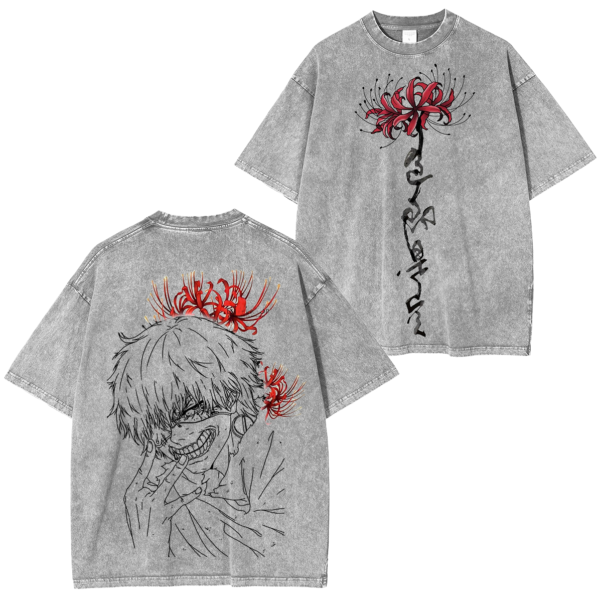 Tokyo Ghoul Anime Unisex Washed T-Shirt