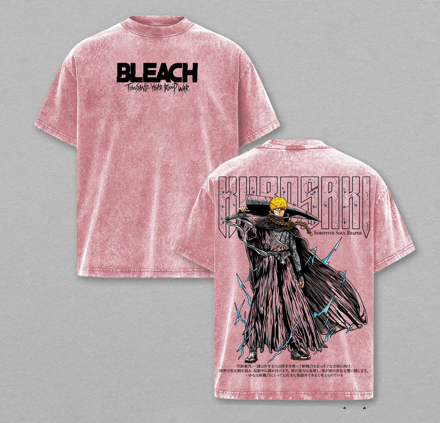 BLEACH :Ichigo Kurosaki Washed T-shirt/Crewneck/Hoodie
